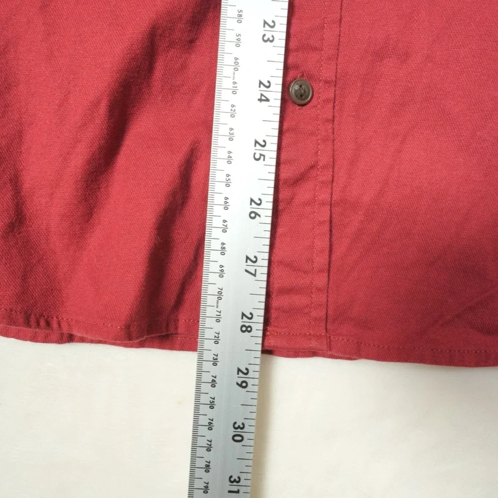 Levis Mens Red Stretch Cotton Long Sleeve Button Down Shirt‎ Large 3LDLW11881